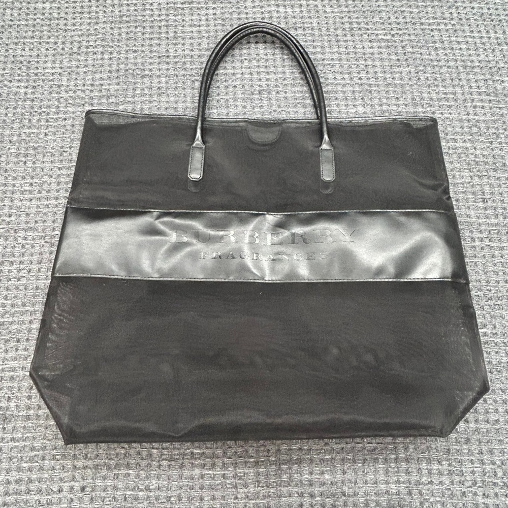 Burberry Fragrances Large Black Tote Bag Shopper Travel Weekender Promotional